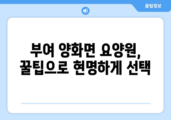 충청남도 부여군 양화면 요양원 추천 BEST 안내 반드시 알아야 할 꿀팁 정보