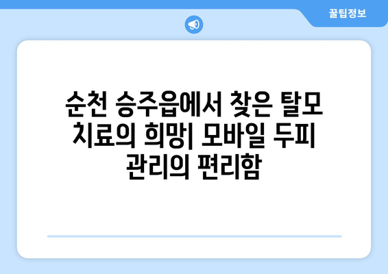 전라남도 순천시 승주읍 모바일식 탈모치료 잘하는곳 두피관리 추천 베스트 헤어라인 정수리 비용 후기