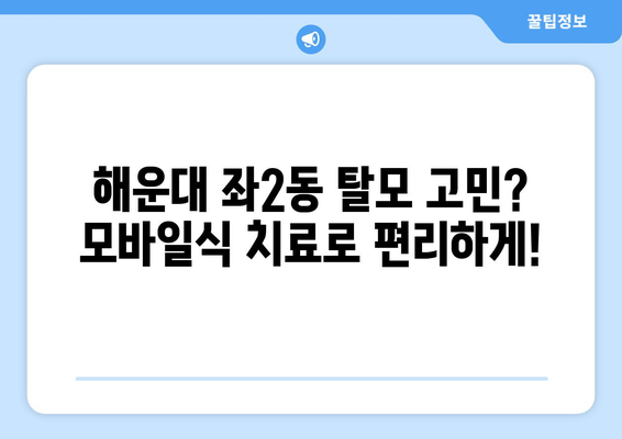 부산시 해운대구 좌2동 모바일식 탈모치료 잘하는곳 두피관리 추천 베스트 헤어라인 정수리 비용 후기