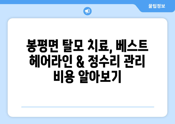 강원도 평창군 봉평면 모바일식 탈모치료 잘하는곳 두피관리 추천 베스트 헤어라인 정수리 비용 후기