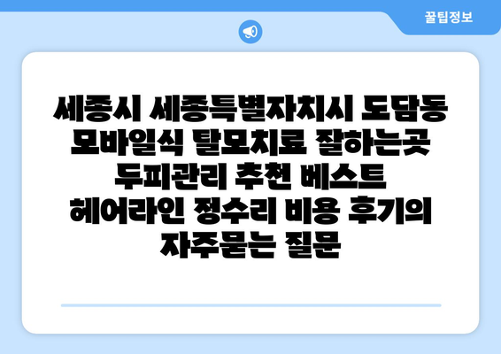 세종시 세종특별자치시 도담동 모바일식 탈모치료 잘하는곳 두피관리 추천 베스트 헤어라인 정수리 비용 후기