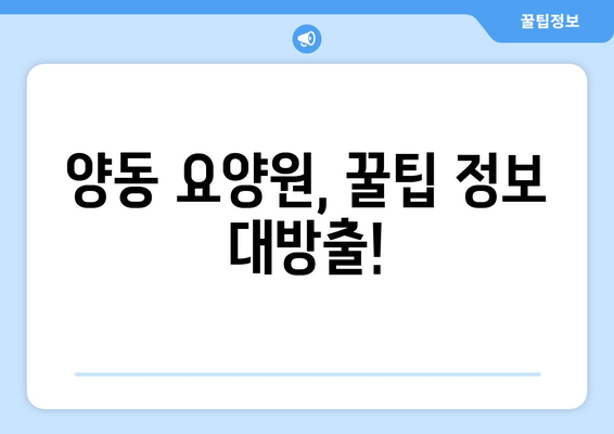 광주시 서구 양동 요양원 추천 BEST 안내 반드시 알아야 할 꿀팁 정보