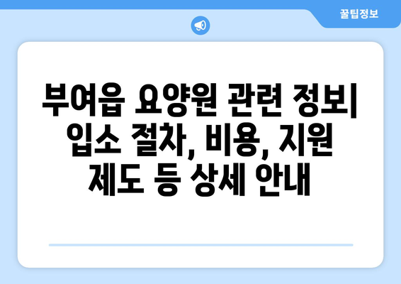 충청남도 부여군 부여읍 요양원 추천 BEST 안내 반드시 알아야 할 꿀팁 정보