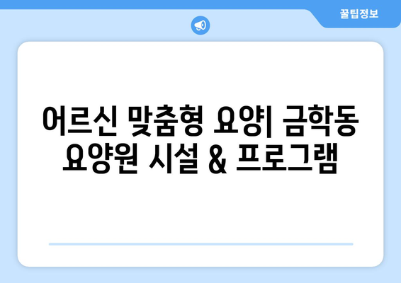 충청남도 공주시 금학동 요양원 추천 BEST 안내 반드시 알아야 할 꿀팁 정보