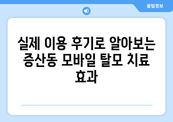 서울시 은평구 증산동 모바일식 탈모치료 잘하는곳 두피관리 추천 베스트 헤어라인 정수리 비용 후기