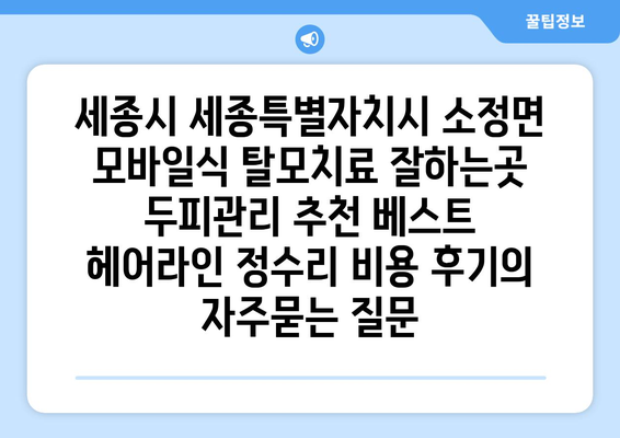 세종시 세종특별자치시 소정면 모바일식 탈모치료 잘하는곳 두피관리 추천 베스트 헤어라인 정수리 비용 후기