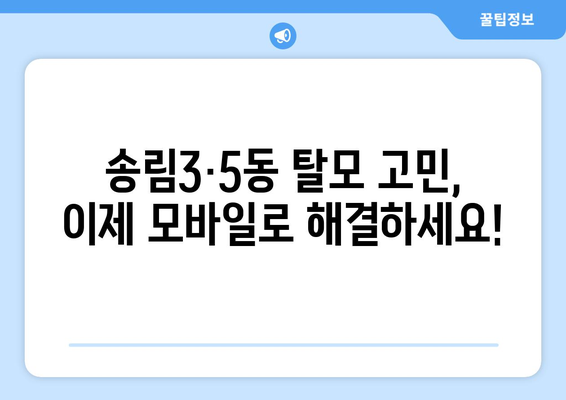 인천시 동구 송림3·5동 모바일식 탈모치료 잘하는곳 두피관리 추천 베스트 헤어라인 정수리 비용 후기