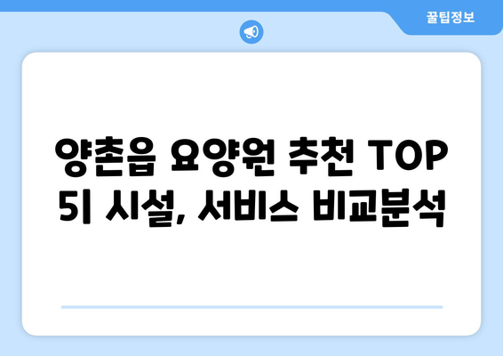 경기도 김포시 양촌읍 요양원 추천 BEST 안내 반드시 알아야 할 꿀팁 정보