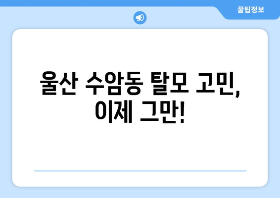 울산시 남구 수암동 모바일식 탈모치료 잘하는곳 두피관리 추천 베스트 헤어라인 정수리 비용 후기