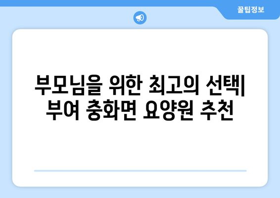 충청남도 부여군 충화면 요양원 추천 BEST 안내 반드시 알아야 할 꿀팁 정보
