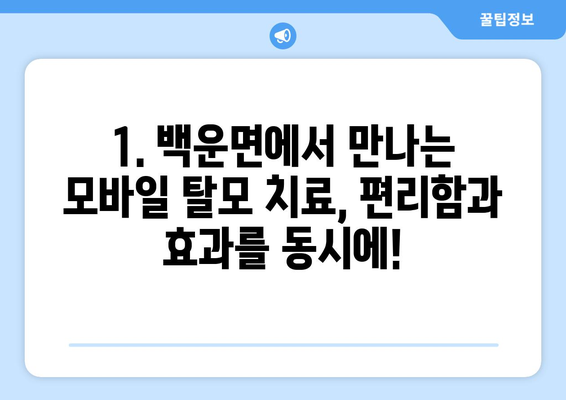 전라북도 진안군 백운면 모바일식 탈모치료 잘하는곳 두피관리 추천 베스트 헤어라인 정수리 비용 후기