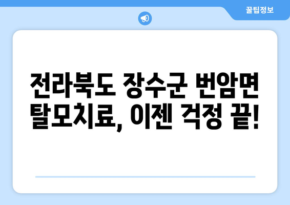 전라북도 장수군 번암면 모바일식 탈모치료 잘하는곳 두피관리 추천 베스트 헤어라인 정수리 비용 후기