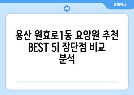 서울시 용산구 원효로제1동 요양원 추천 BEST 안내 반드시 알아야 할 꿀팁 정보