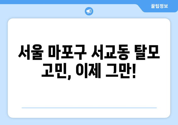서울시 마포구 서교동 모바일식 탈모치료 잘하는곳 두피관리 추천 베스트 헤어라인 정수리 비용 후기