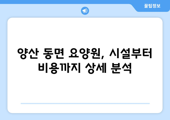 경상남도 양산시 동면 요양원 추천 BEST 안내 반드시 알아야 할 꿀팁 정보