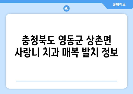 충청북도 영동군 상촌면 사랑니 치과 매복 발치 잘하는 곳 비용 | 후기 | 추천