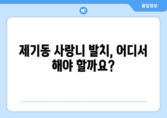 서울시 동대문구 제기동 사랑니 치과 매복 발치 잘하는 곳 비용 | 후기 | 추천