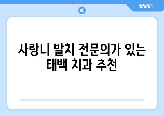 강원도 태백시 황연동 사랑니 치과 매복 발치 잘하는 곳 비용 | 후기 | 추천