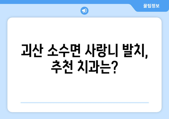 충청북도 괴산군 소수면 사랑니 치과 매복 발치 잘하는 곳 비용 | 후기 | 추천