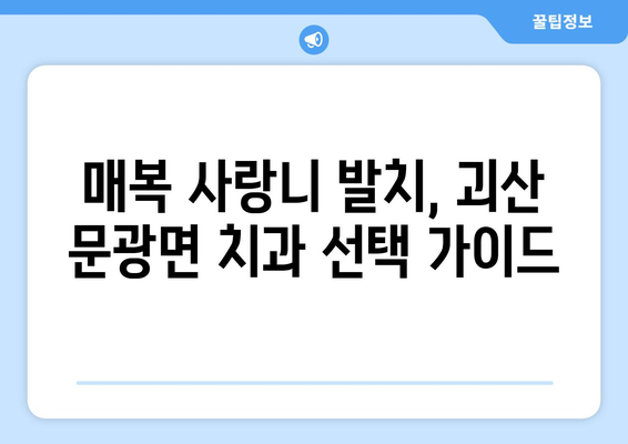 충청북도 괴산군 문광면 사랑니 치과 매복 발치 잘하는 곳 비용 | 후기 | 추천