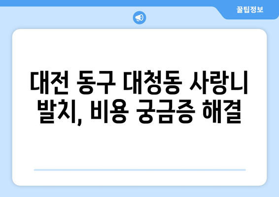 대전시 동구 대청동 사랑니 치과 매복 발치 잘하는 곳 비용 | 후기 | 추천