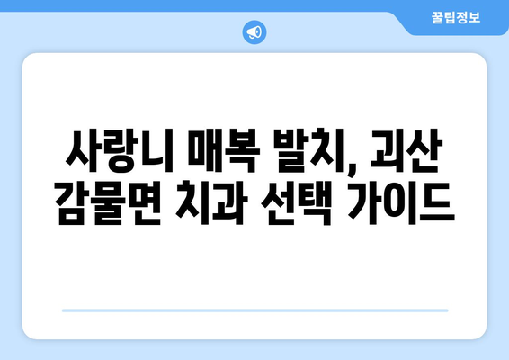 충청북도 괴산군 감물면 사랑니 치과 매복 발치 잘하는 곳 비용 | 후기 | 추천