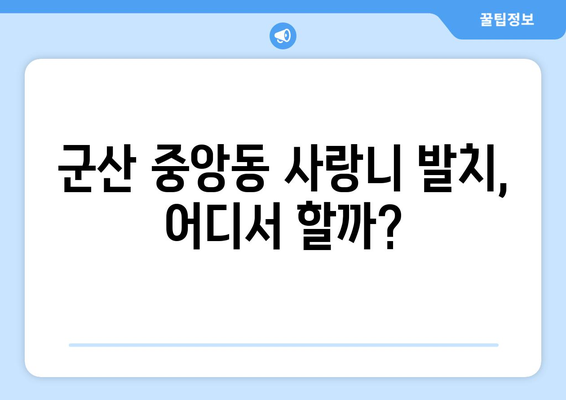 전라북도 군산시 중앙동 사랑니 치과 매복 발치 잘하는 곳 비용 | 후기 | 추천