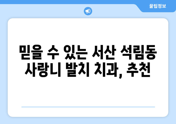 충청남도 서산시 석림동 사랑니 치과 매복 발치 잘하는 곳 비용 | 후기 | 추천