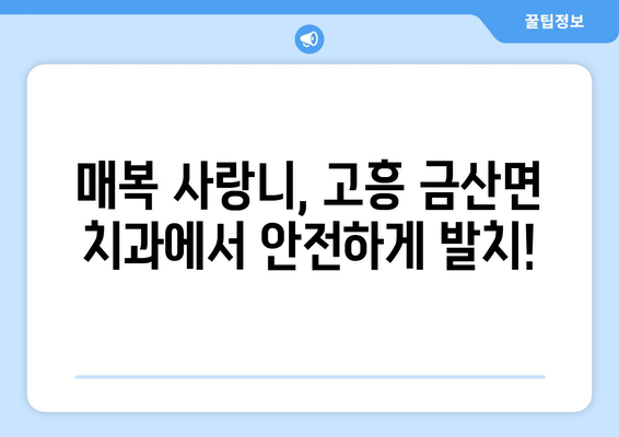 전라남도 고흥군 금산면 사랑니 치과 매복 발치 잘하는 곳 비용 | 후기 | 추천