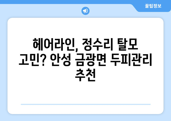 경기도 안성시 금광면 모바일식 탈모치료 잘하는곳 두피관리 추천 베스트 헤어라인 정수리 비용 후기