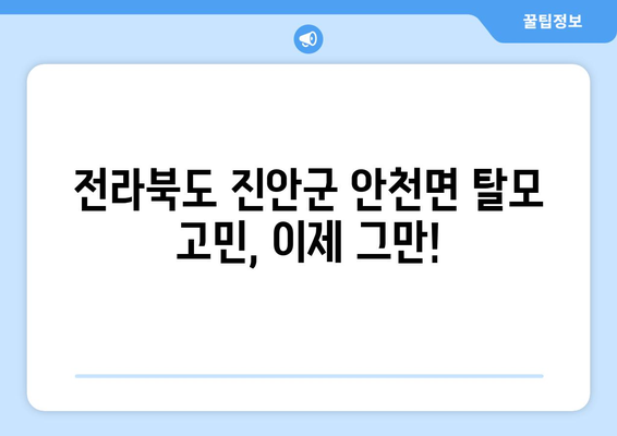 전라북도 진안군 안천면 모바일식 탈모치료 잘하는곳 두피관리 추천 베스트 헤어라인 정수리 비용 후기