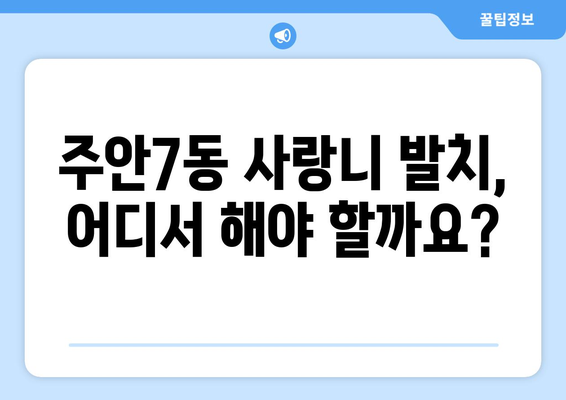 인천시 미추홀구 주안7동 사랑니 치과 매복 발치 잘하는 곳 비용 | 후기 | 추천