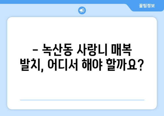 부산시 강서구 녹산동 사랑니 치과 매복 발치 잘하는 곳 비용 | 후기 | 추천