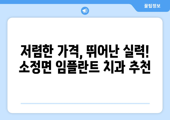 세종시 세종특별자치시 소정면 임플란트 치과 추천 저렴한 곳 잘하는 곳 가격 | 후기 | 비용